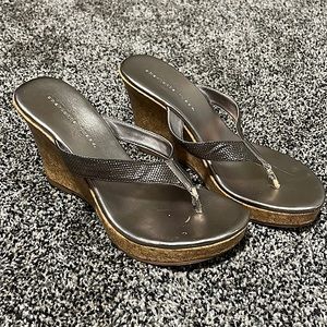 Silver Sandal Wedges